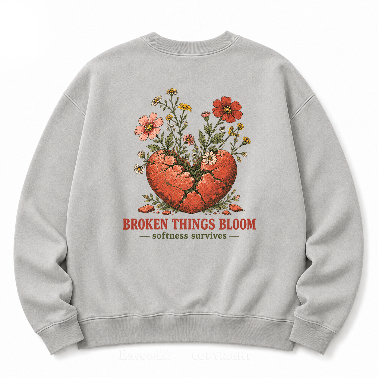 Bloom Through Broken Washed Sweatshirts