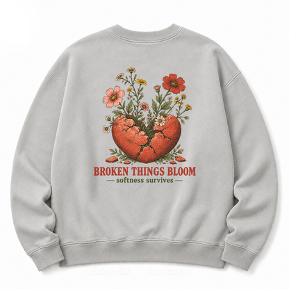Bloom Through Broken Washed Sweatshirts