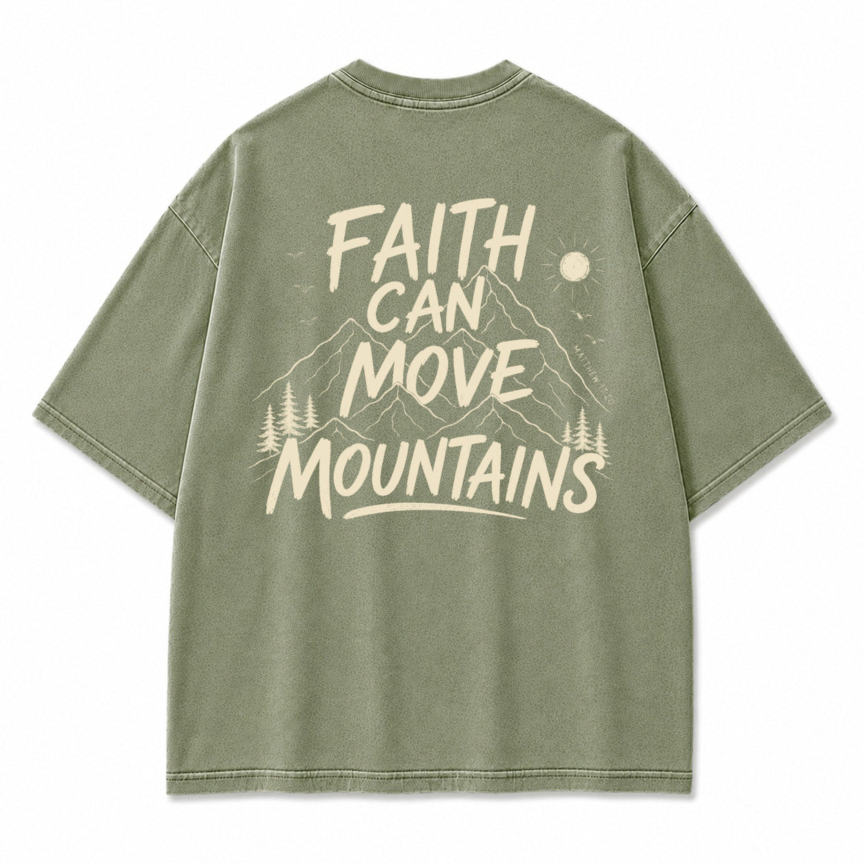 Faith Mountains Line Art Graphic T-Shirt