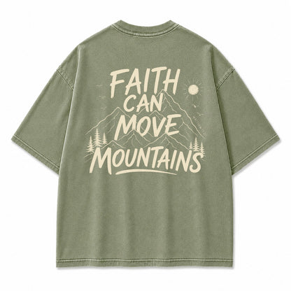 Faith Mountains Line Art Graphic T-Shirt