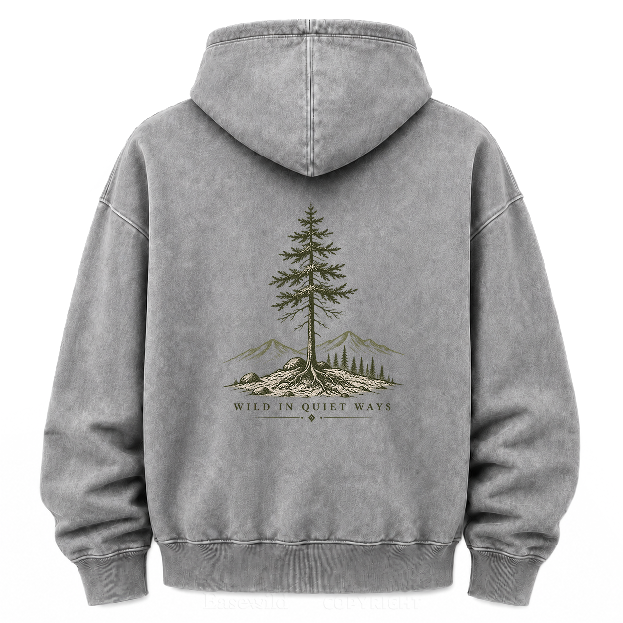 Wild in Quiet Ways Vintage Pine Washed Graphic Hoodie