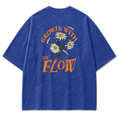 Grow With The Flow Daisy Washed Print Tee