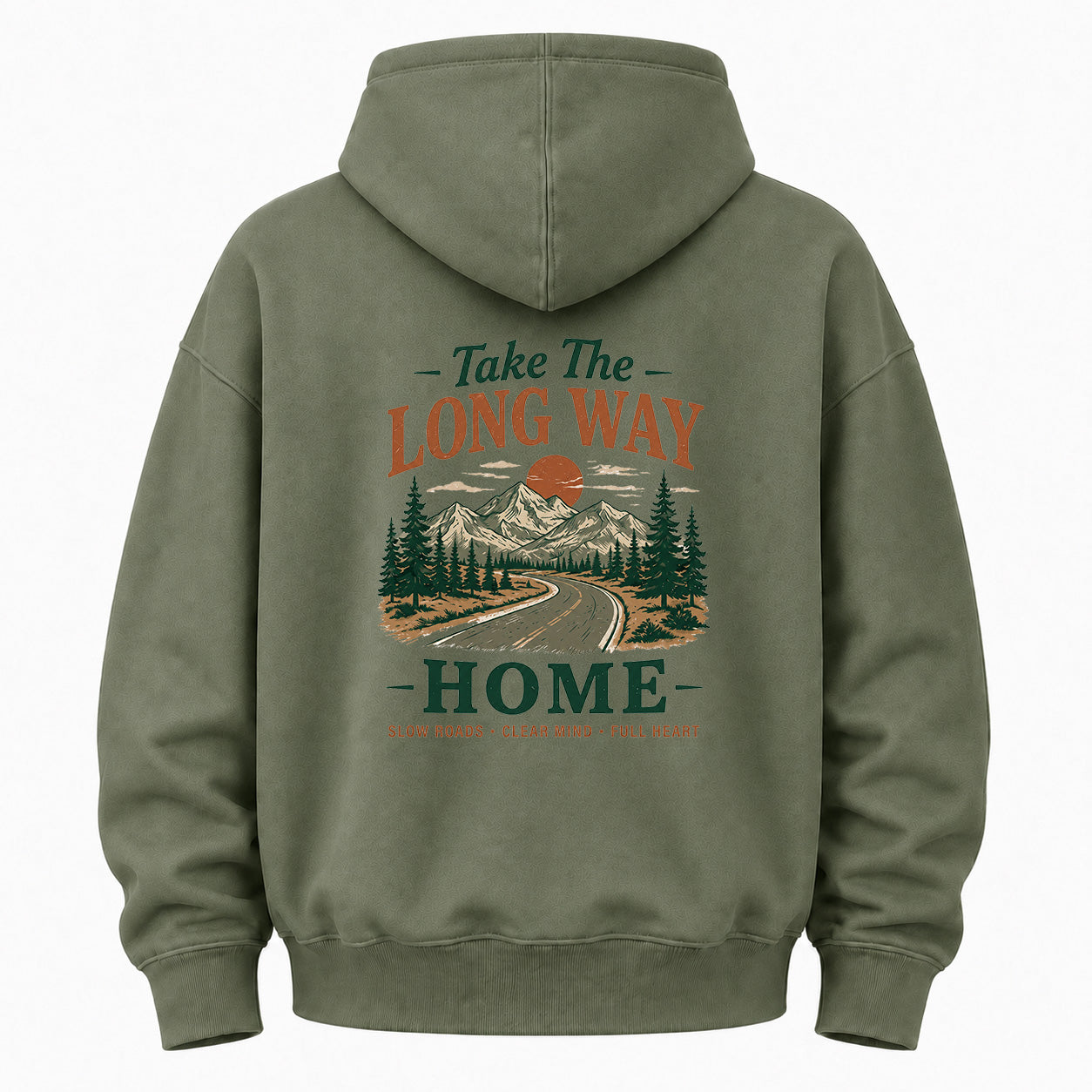 Take The Long Way Home Graphic Washed Hoodie