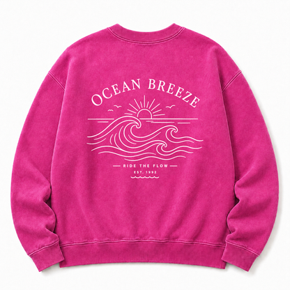 Ocean Breeze Washed Graphic Sweatshirt