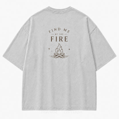 Find Me by the Fire Minimalist Campfire Tee