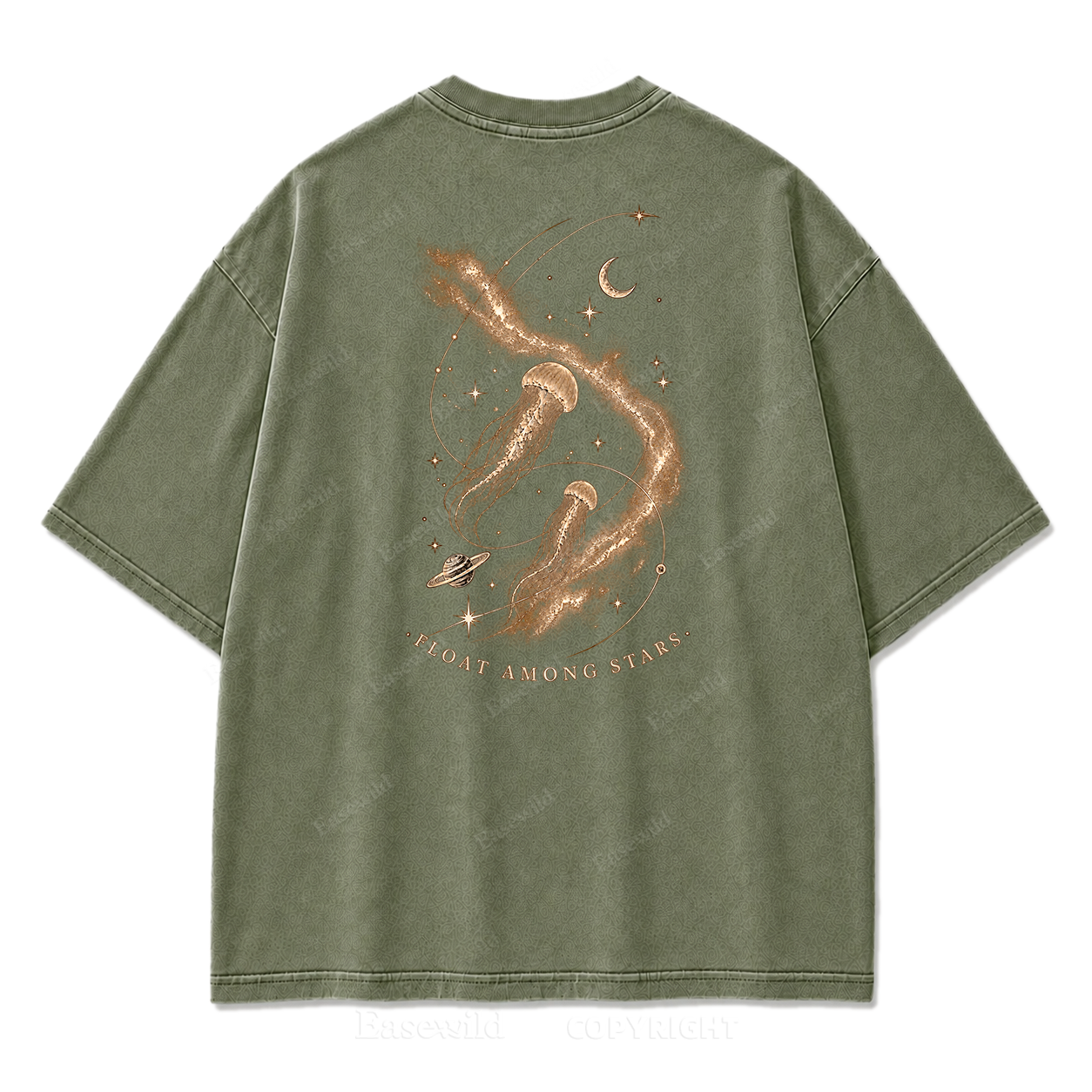Vintage Celestial Jellyfish Space Print Tee