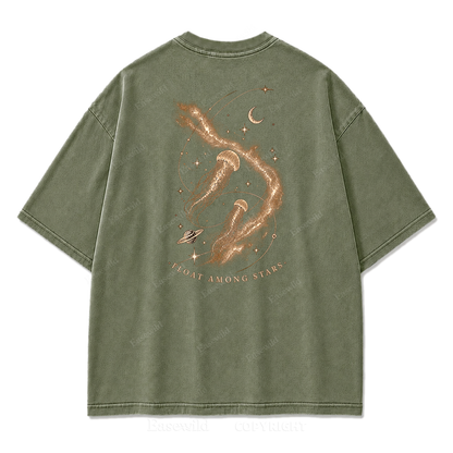 Vintage Celestial Jellyfish Space Print Tee
