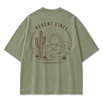 Desert Lines Minimal Graphic T-Shirt