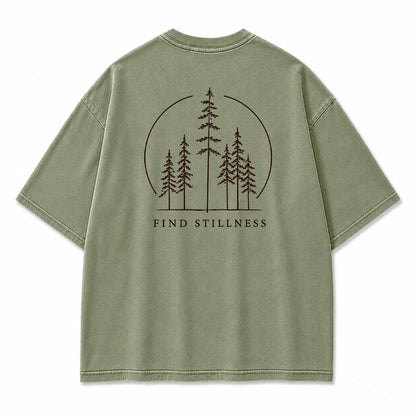 Find Stillness Pine Forest Graphic T-Shirt
