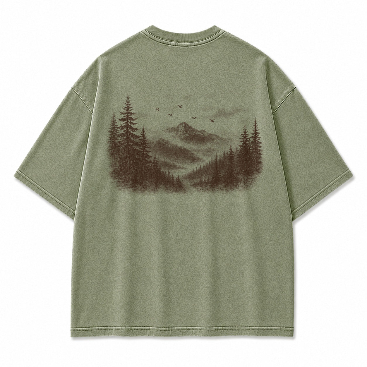 Through the Mist Pine Forest Graphic T-Shirt