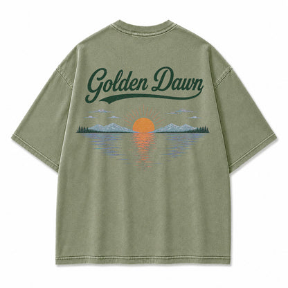 Golden Dawn Lake Graphic T-Shirt