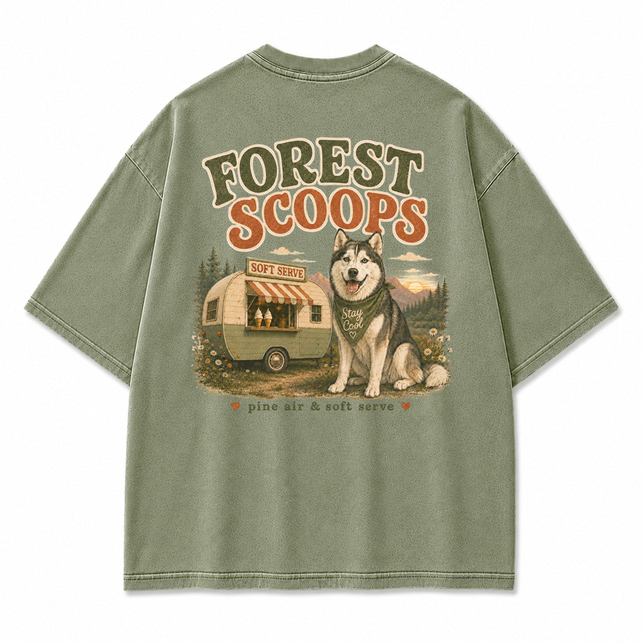 Forest Scoops Husky Graphic T-Shirt