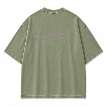 Desert Sun Minimal Horizon Graphic T-Shirt