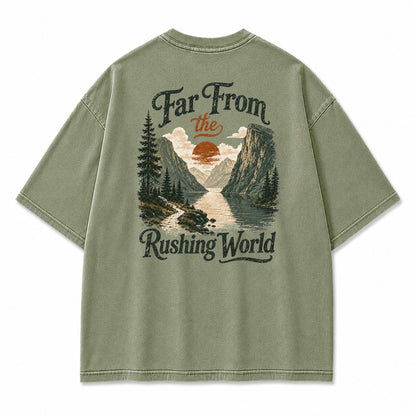 Far From the Rushing World Graphic T-Shirt