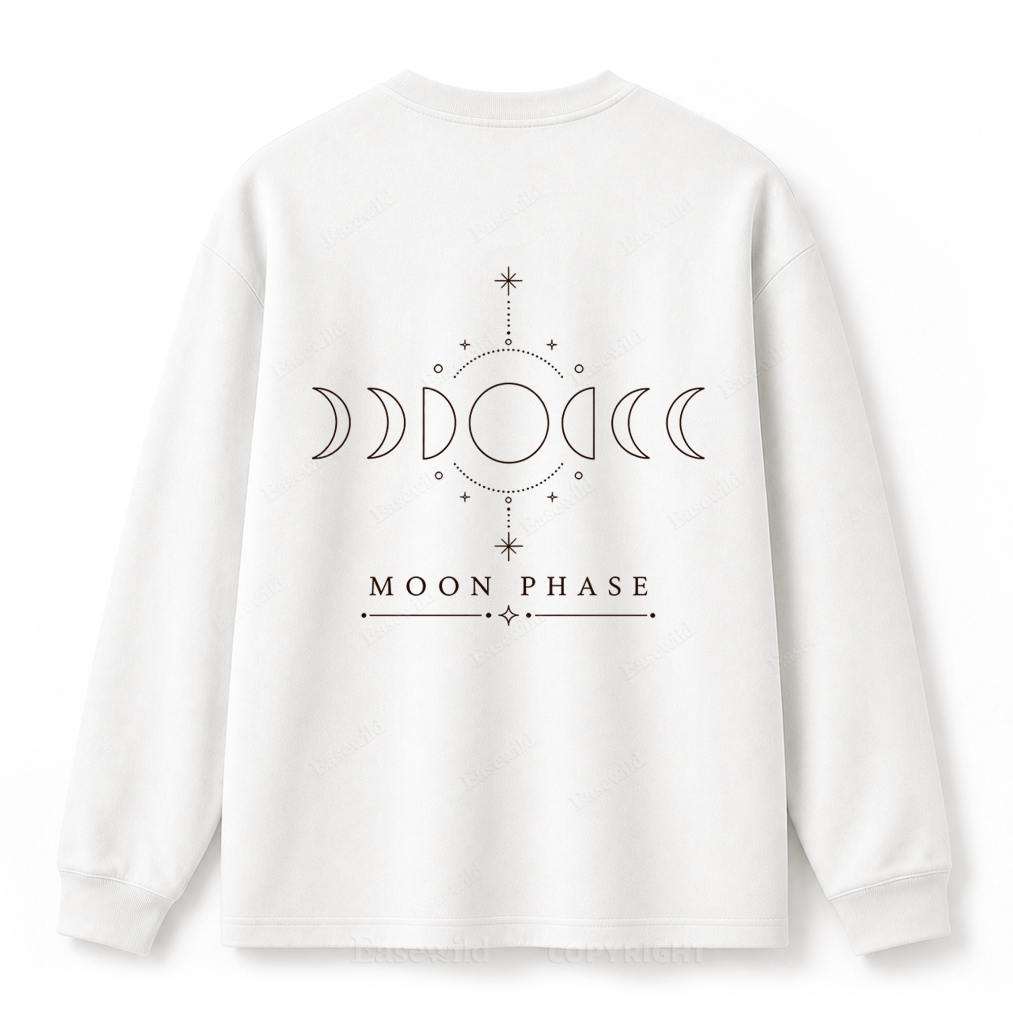 Moon Phase Celestial Graphic Long Sleeve Tee