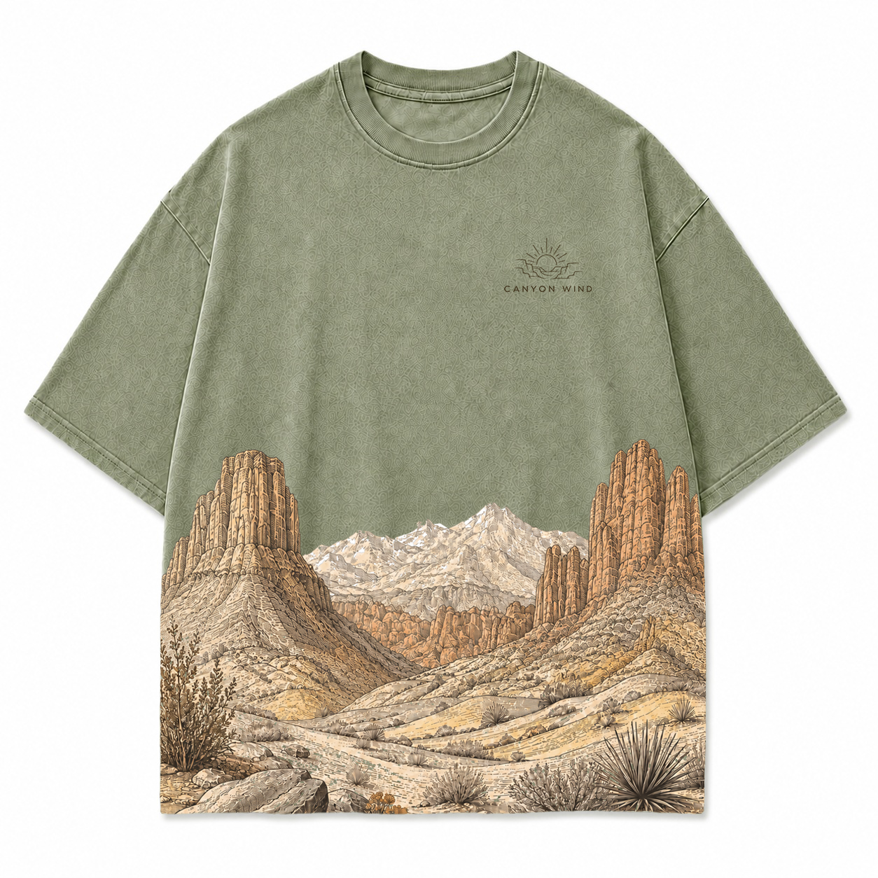 Canyon Wind Desert Horizon Scenic Hem Tee