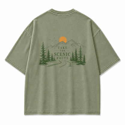 Take The Scenic Route Graphic T-Shirt