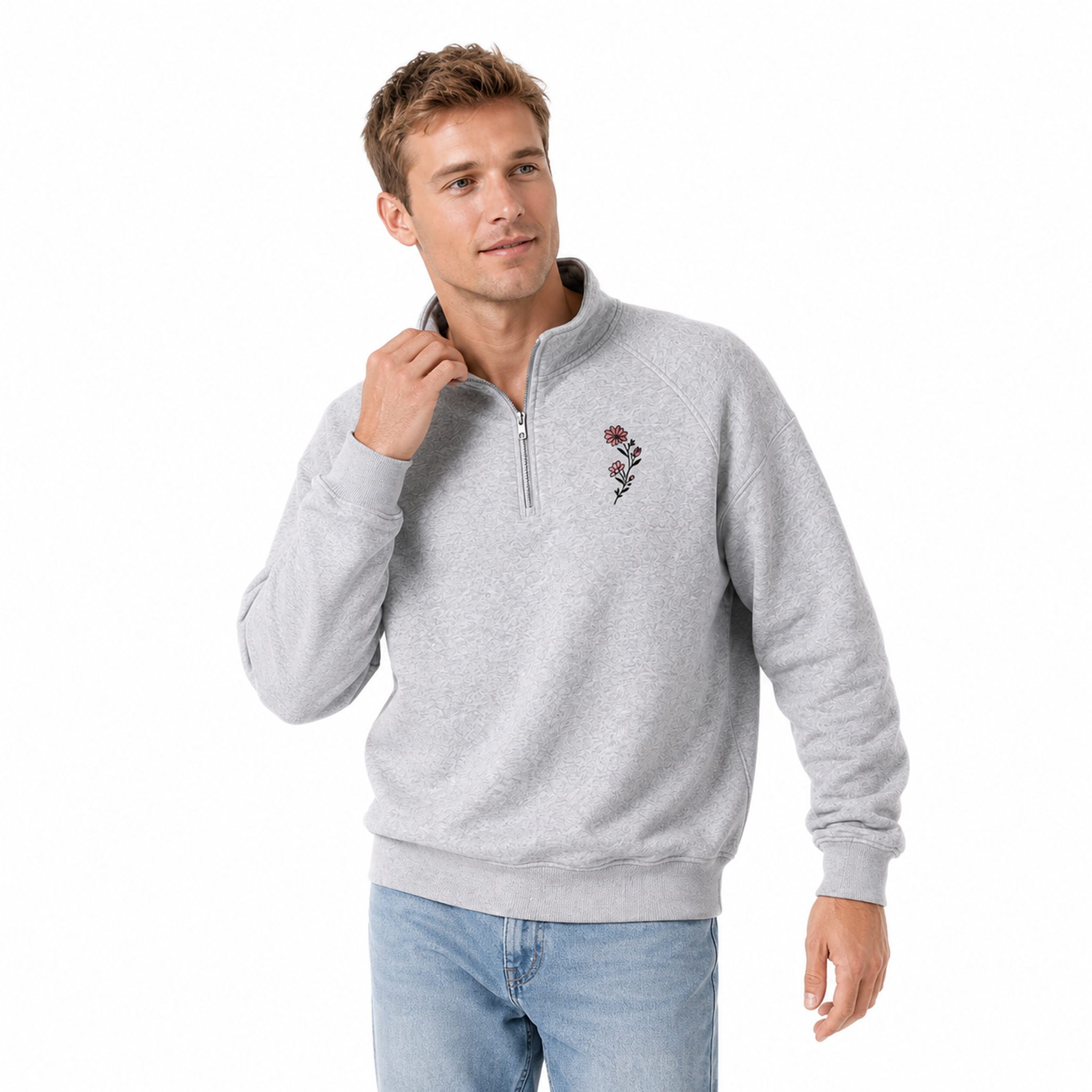 Stay True to Your Own Peace Zip Pullover Sweatshirt