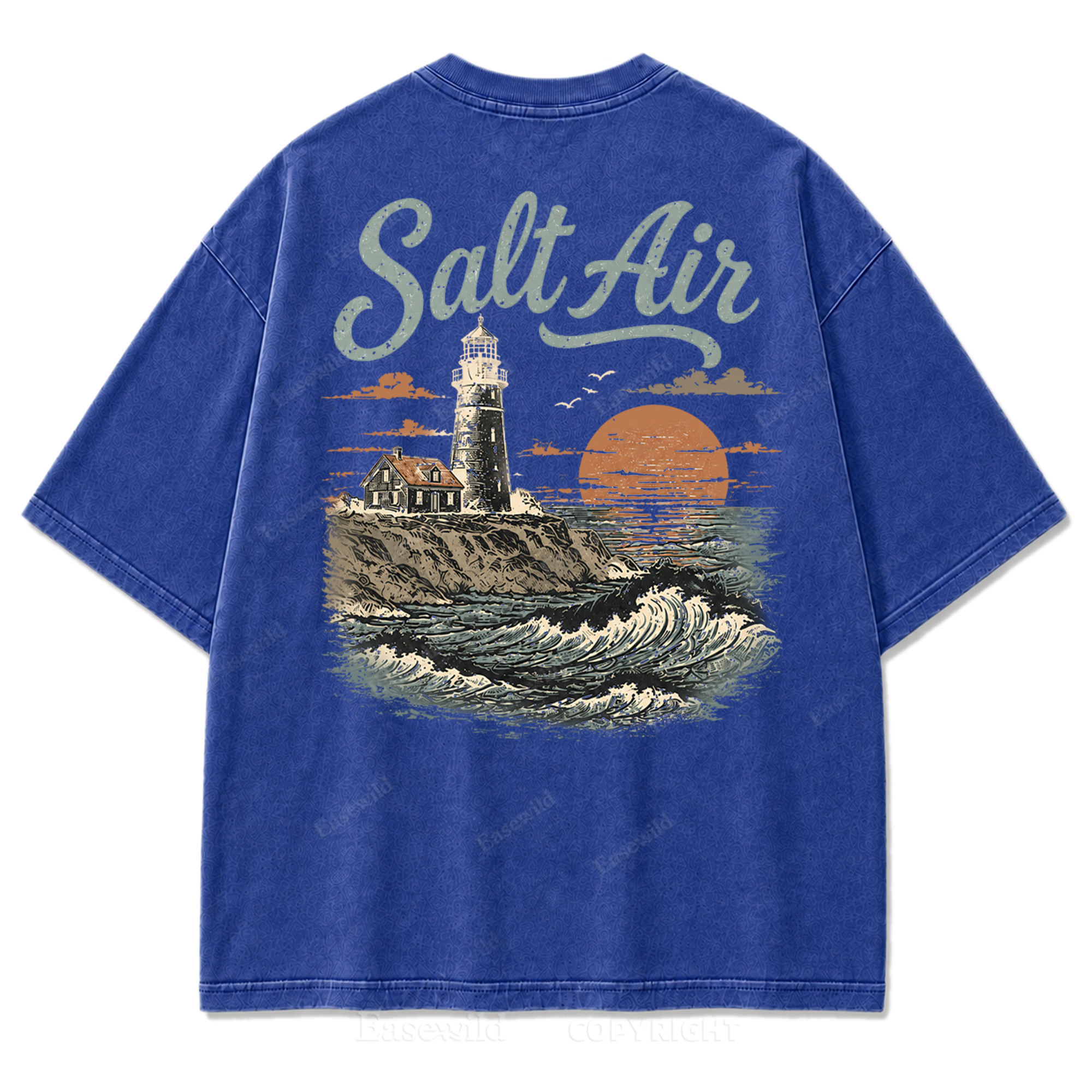 Salt Air Lighthouse Washed Print Tee