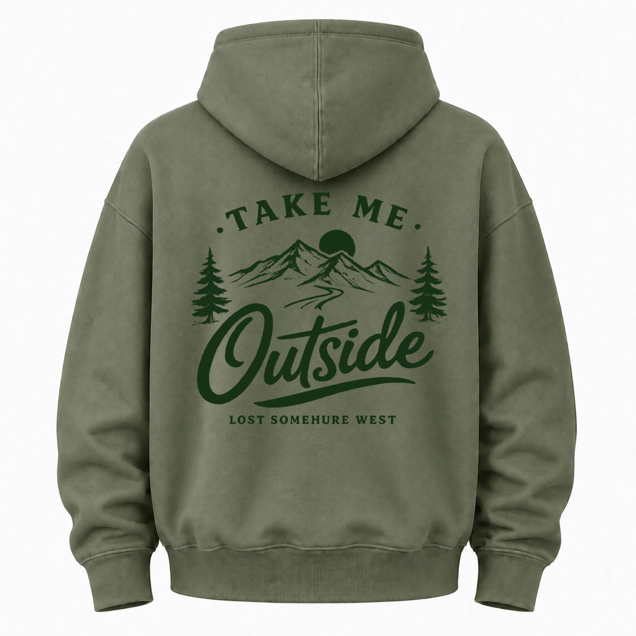 Take Me Outside Graphic Washed Hoodie