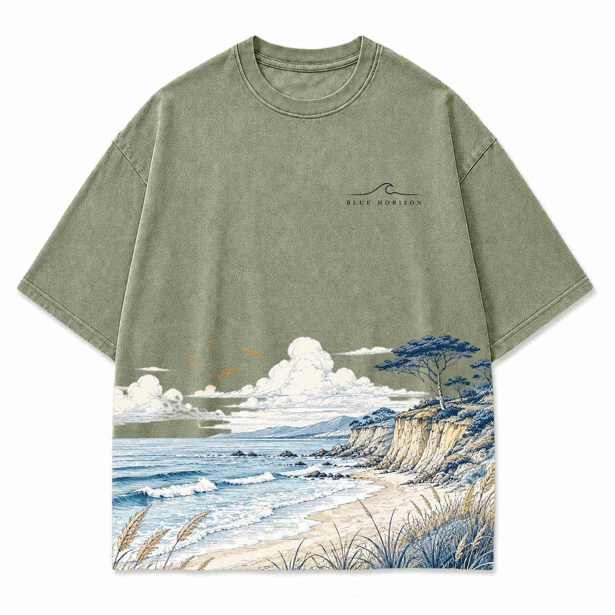 Shoreline Drift Coastal Graphic T-Shirt