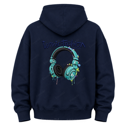 Iconic Fashion Headphones Graphic Hoodie
