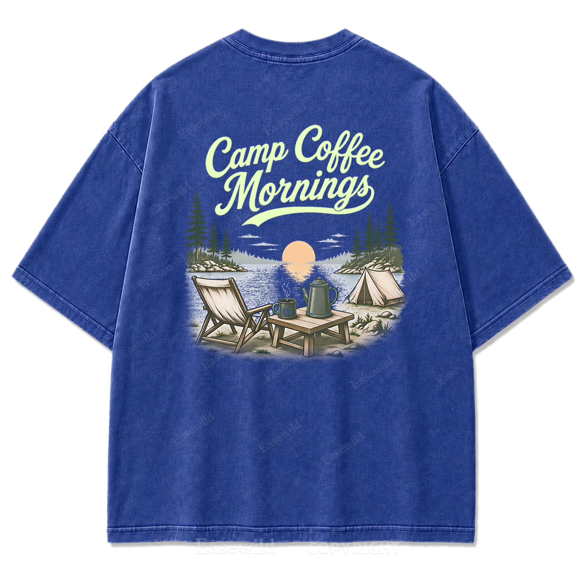 T-Shirt mit Lakeside Coffee Washed Print