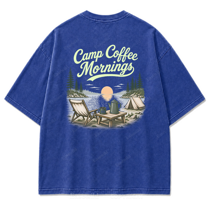 T-Shirt mit Lakeside Coffee Washed Print