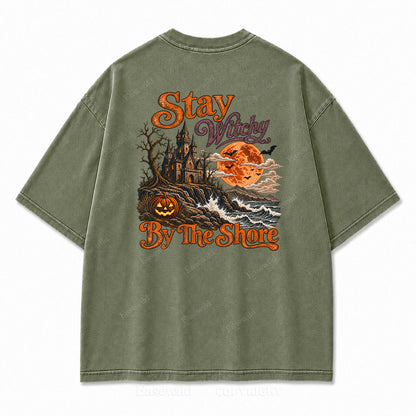 Stay Witchy  Halloween Washed Print Tee