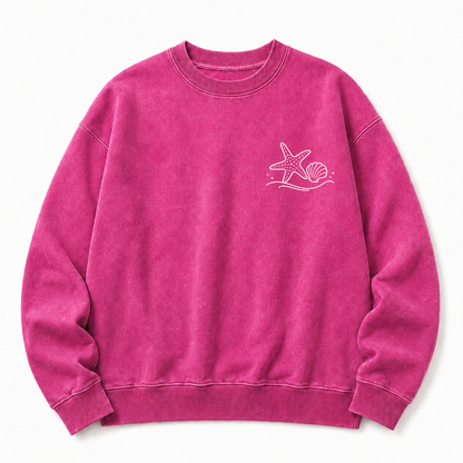 Ocean Breeze Washed Graphic Sweatshirt