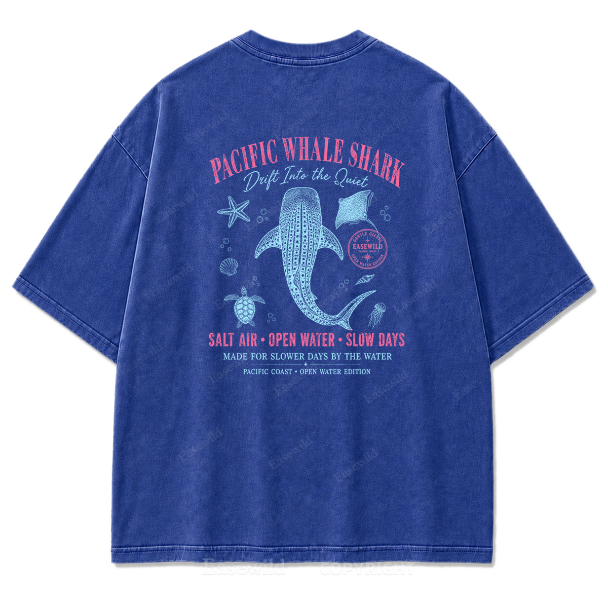 Pacific Whale Shark Washed Print Tee