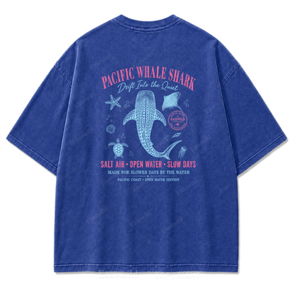 Pacific Whale Shark Washed Print Tee