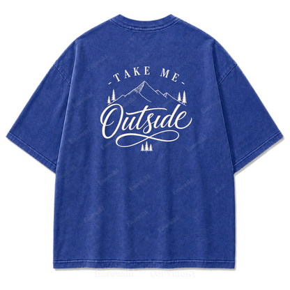 Called Back to the Outside Washed Print Tee