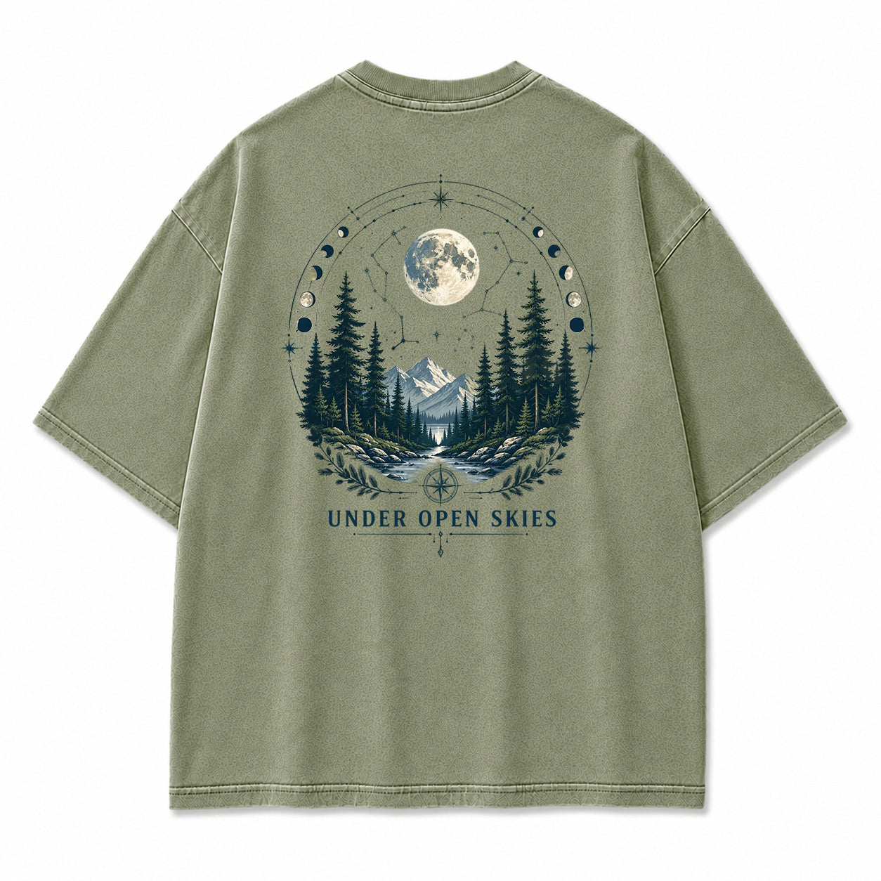 Moonlit Wildwood Compass Graphic T-Shirt