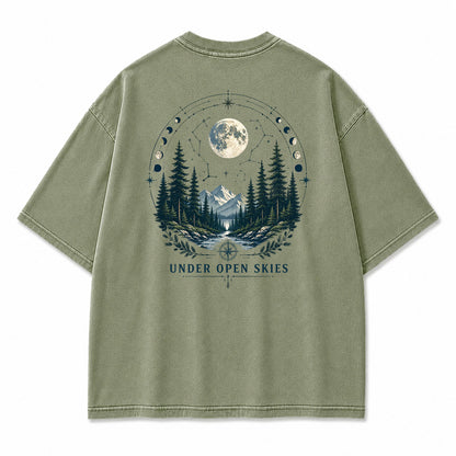 Moonlit Wildwood Compass Graphic T-Shirt