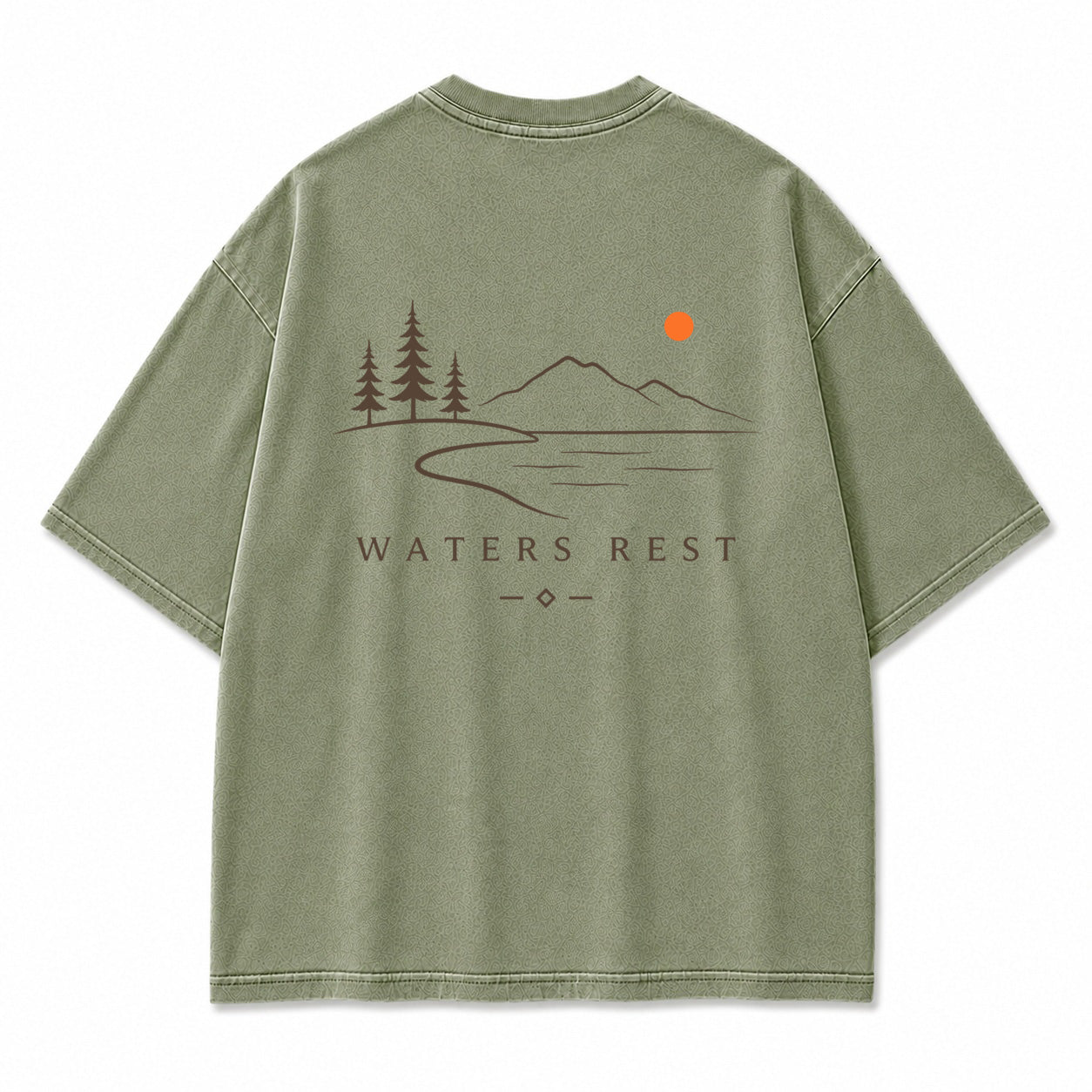 Waters Rest Mountain Lake Graphic T-Shirt