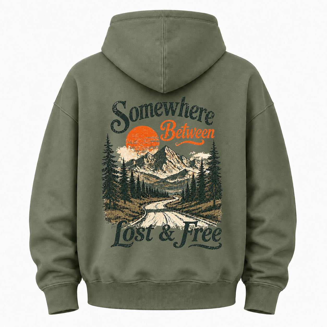 Somewhere Between Lost & Free Washed Hoodie