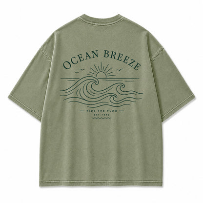 Ocean Breeze Minimal Graphic T-Shirt