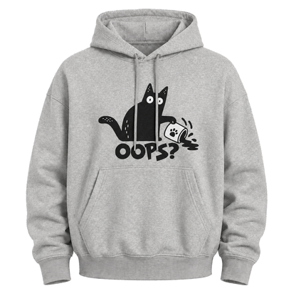 Oops! Clumsy Cat Hoodie – Cute Funny Graphic Sweatshirt