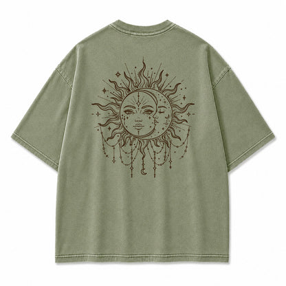 Sun Moon Celestial Spirit Graphic T-Shirt
