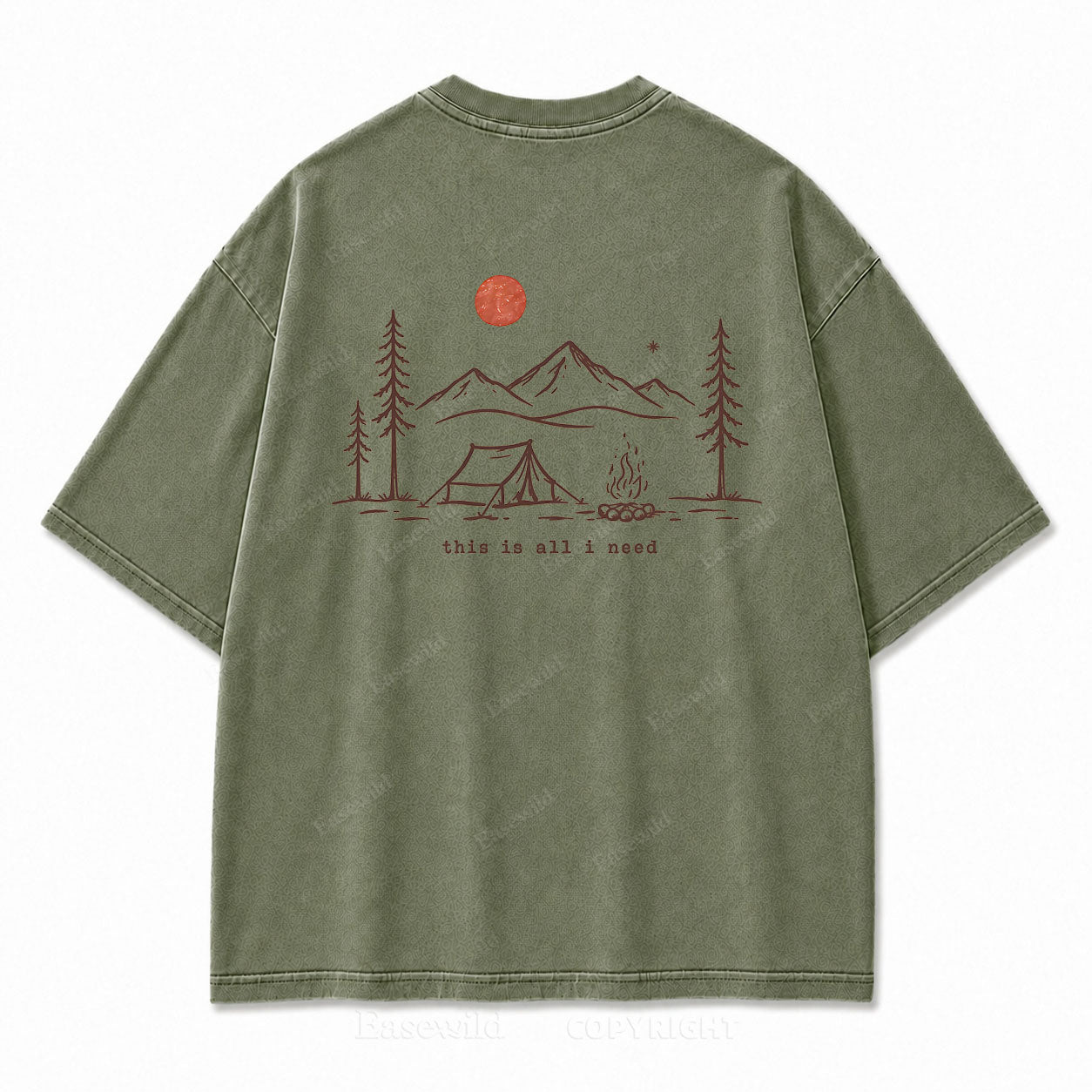 This Is All I Need Camping Washed Print Tee
