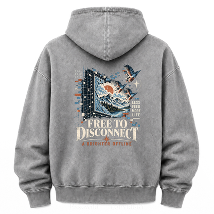 Pixel to Peaks Washed Graphic Hoodie
