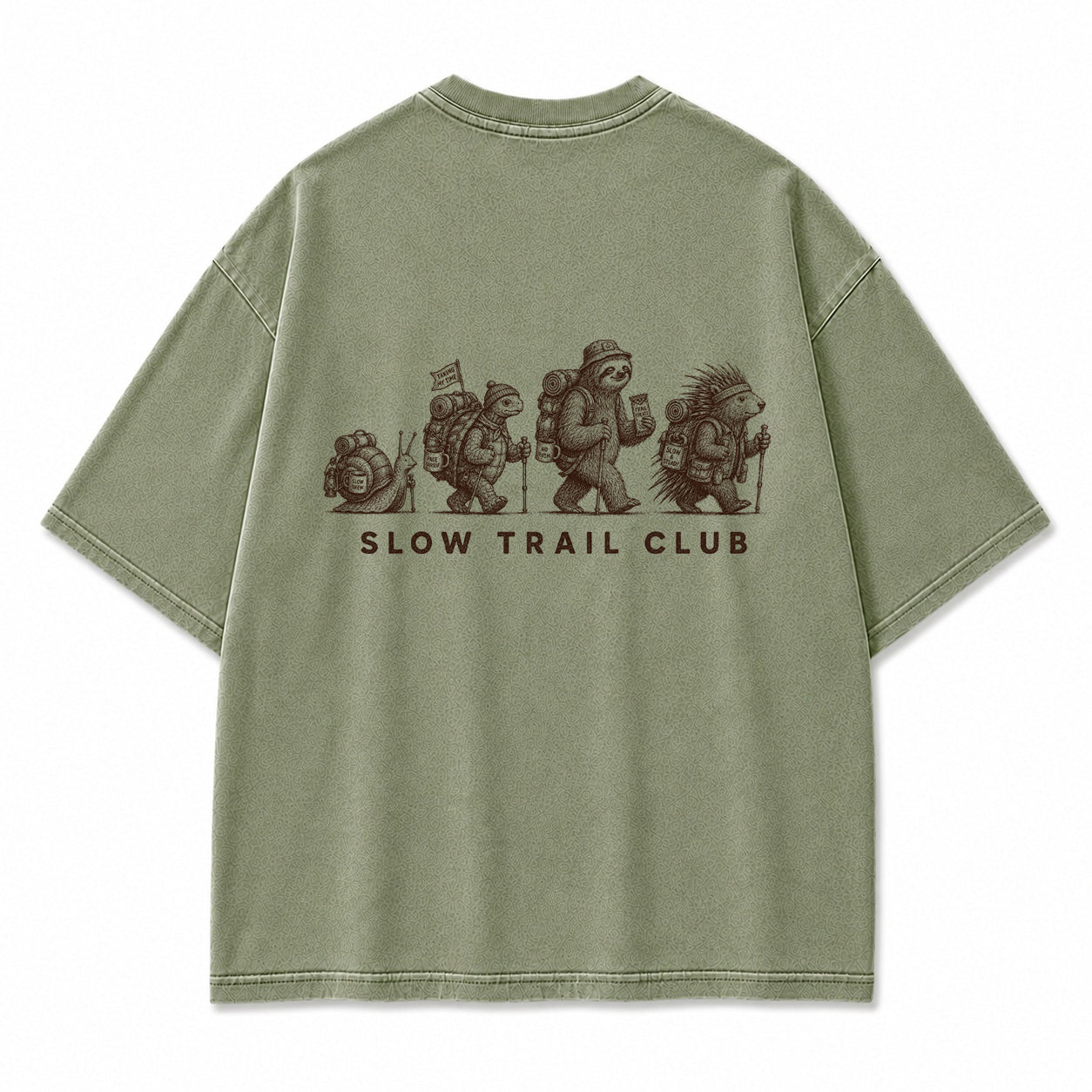 Slow Trail Club Woodland Hikers Graphic T-Shirt