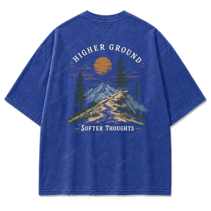 Higher Ground Softer Thoughts Washed Print T-Shirt