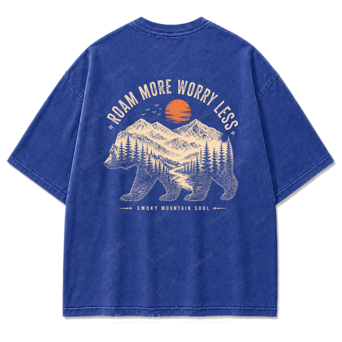 Roam More Worry Less Washed Print Tee