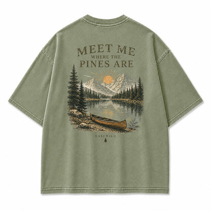 Pine Lake Escape Grafik-T-Shirt