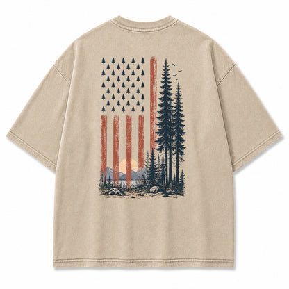 Pine Flag Wilderness Graphic T-Shirt