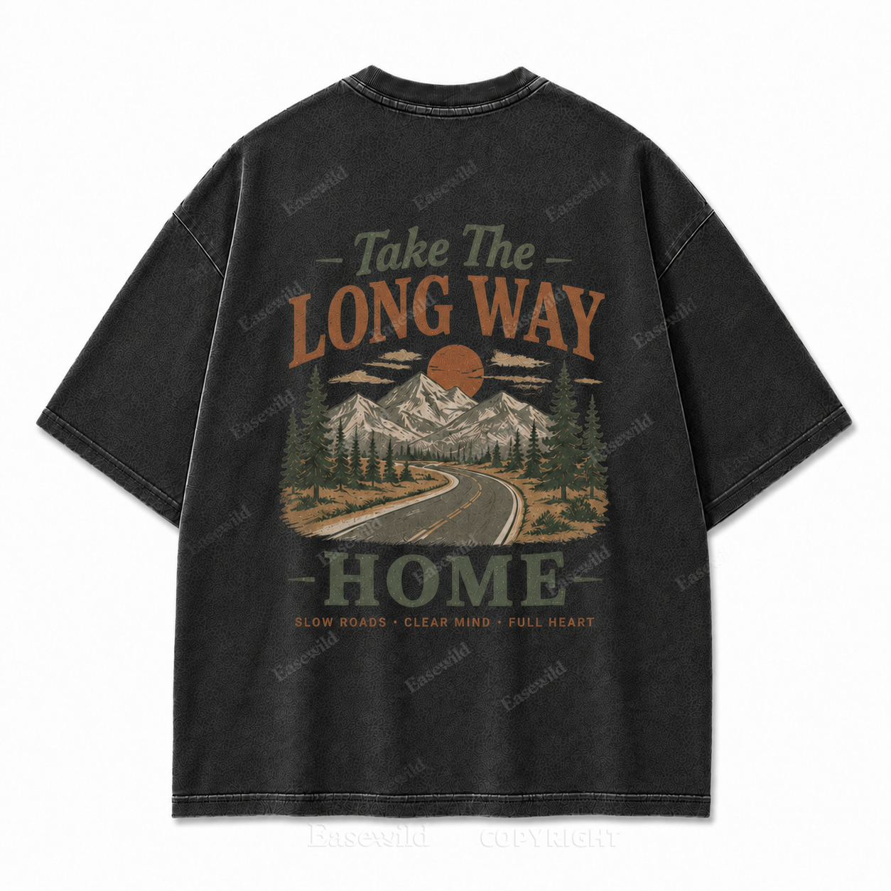 Slow Roads Full Heart Outdoor Graphic Tee