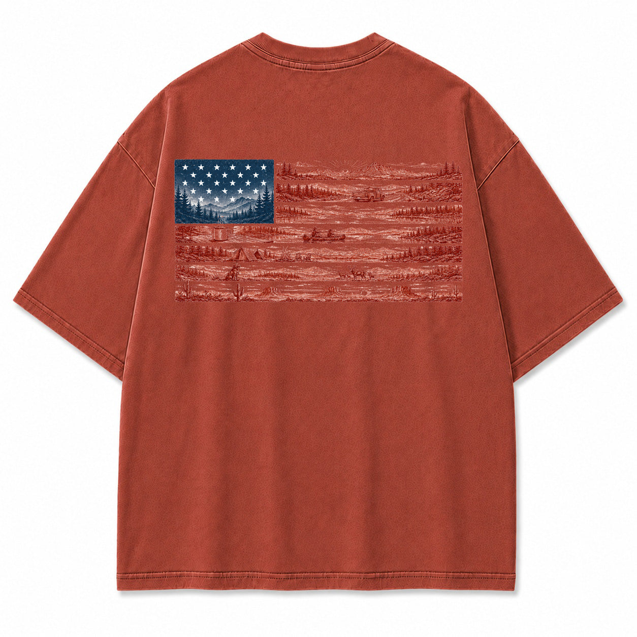 Heritage Trails American Flag Graphic T-Shirt