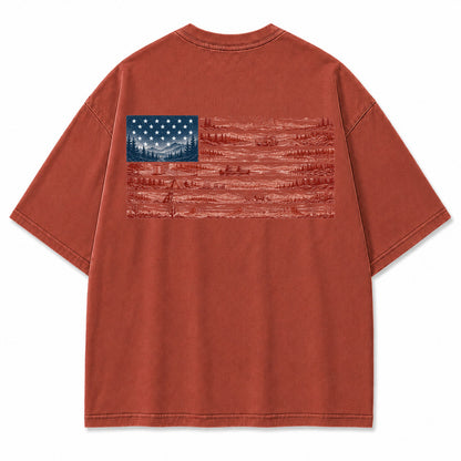 Heritage Trails American Flag Graphic T-Shirt